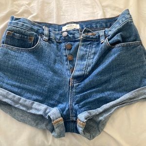 Dark wash forever 21 jeans shorts size 26 high waisted